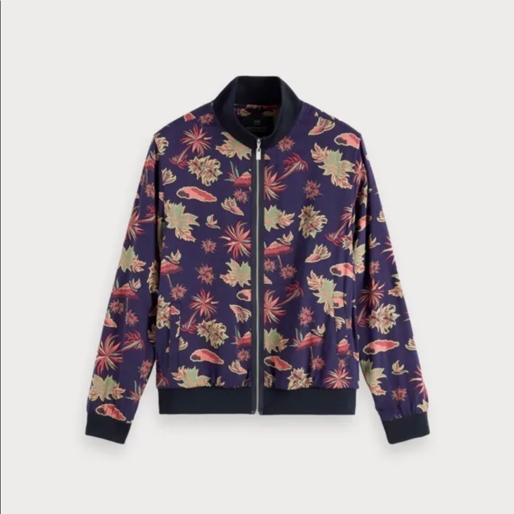 Scotch and Soda Floral Print Bomber Jacket Sz Small